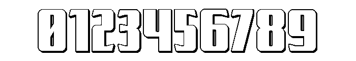 Flight Legion Straight 3D Font OTHER CHARS