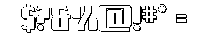 Flight Legion Straight 3D Font OTHER CHARS