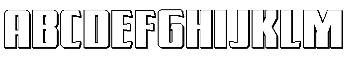 Flight Legion Straight 3D Font UPPERCASE