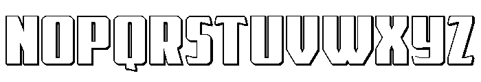 Flight Legion Straight 3D Font UPPERCASE