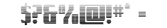 Flight Legion Straight Gradien Font OTHER CHARS