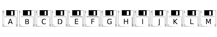 FloppyDisk Font UPPERCASE