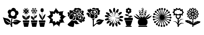 Flower Icons Font UPPERCASE