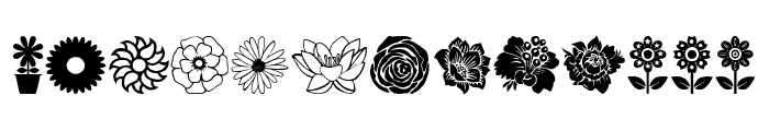 Flower Icons Font UPPERCASE