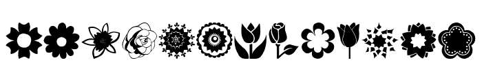 Flower Icons Font LOWERCASE