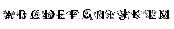 Flowers Initials Font UPPERCASE