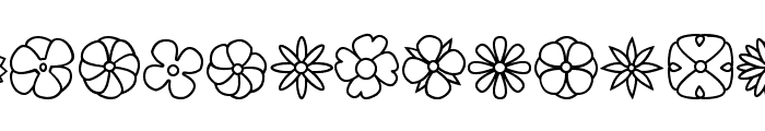 Flowers dots bats tfb Font LOWERCASE