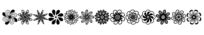 Flowery Font UPPERCASE