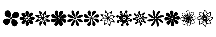 Flowery Font LOWERCASE