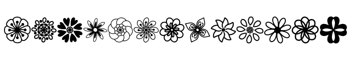 Flowery Font LOWERCASE