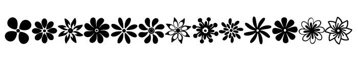 Flowery Font LOWERCASE
