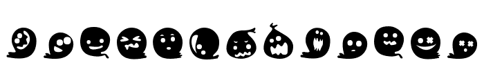 Fluffy Ghost Ding Font LOWERCASE