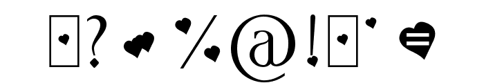 FluffyHeartsDing Font OTHER CHARS