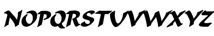 Flat Brush BoldItalic Font UPPERCASE
