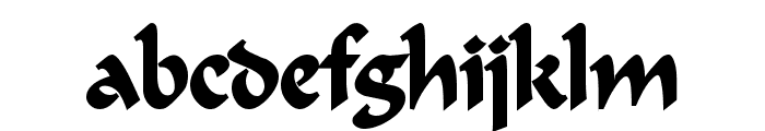 Flat Brush Condensed Bold Font LOWERCASE