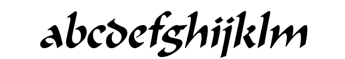 Flat Brush Condensed Italic Font LOWERCASE