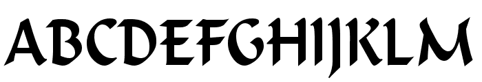 Flat Brush Condensed Normal Font UPPERCASE