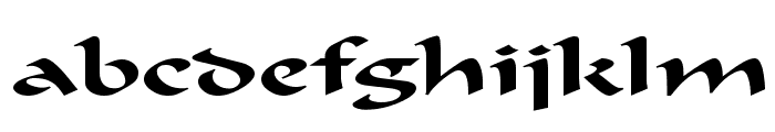 Flat Brush Extended Normal Font LOWERCASE