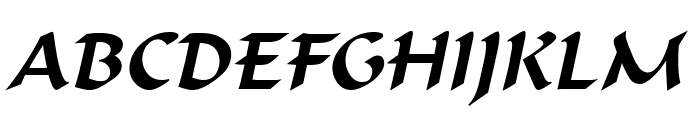 Flat Brush Wide Italic Font UPPERCASE