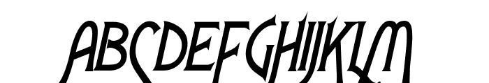 Fletch Condensed BoldItalic Font UPPERCASE