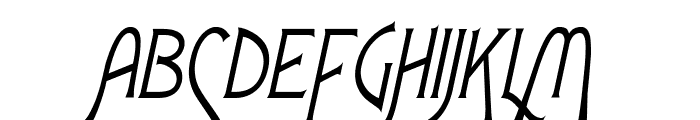 Fletch Condensed Italic Font UPPERCASE