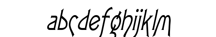 Fletch Condensed Italic Font LOWERCASE