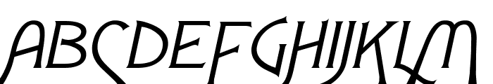 Fletch Wide Italic Font UPPERCASE