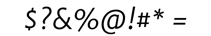 Flex Italic Font OTHER CHARS