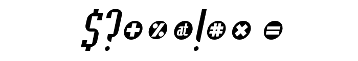 Flintstone Italic Font OTHER CHARS