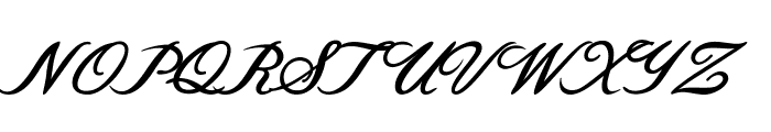 Flourian-BoldItalic Font UPPERCASE