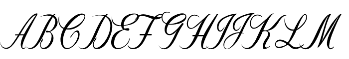 Flourian-CondensedItalic Font UPPERCASE