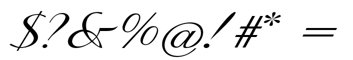 Flourian-ExpandedItalic Font OTHER CHARS