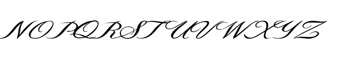Flourian-ExpandedItalic Font UPPERCASE