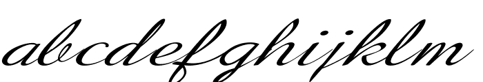 Flourian-ExpandedItalic Font LOWERCASE
