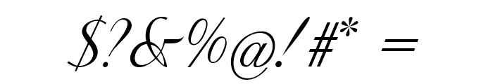 Flourian-Italic Font OTHER CHARS