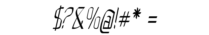 Flub-CondensedItalic Font OTHER CHARS