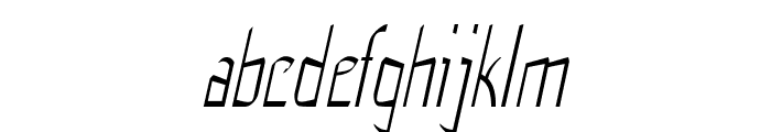 Flub-CondensedItalic Font LOWERCASE
