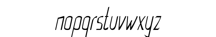 Flub-CondensedItalic Font LOWERCASE