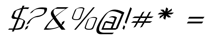 Flub-ExpandedItalic Font OTHER CHARS