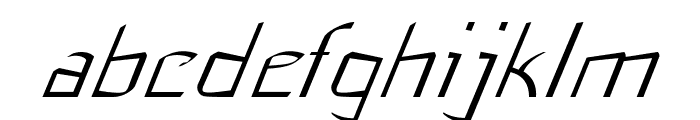 Flub-ExpandedItalic Font LOWERCASE