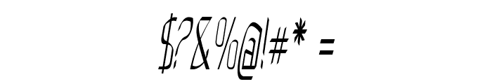 Flub-ExtracondensedItalic Font OTHER CHARS