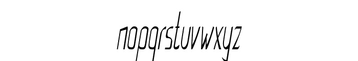 Flub-ExtracondensedItalic Font LOWERCASE
