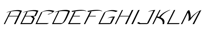 Flub-ExtraexpandedItalic Font UPPERCASE