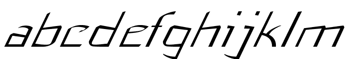 Flub-ExtraexpandedItalic Font LOWERCASE
