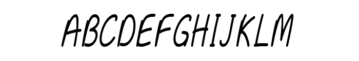Fluria-CondensedItalic Font UPPERCASE