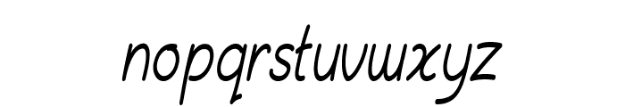 Fluria-CondensedItalic Font LOWERCASE
