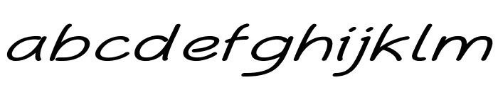 Fluria-ExtraexpandedItalic Font LOWERCASE