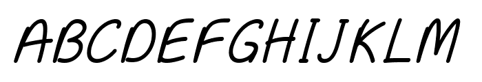 Fluria-Italic Font UPPERCASE