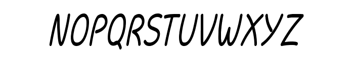 Flurian-CondensedItalic Font UPPERCASE