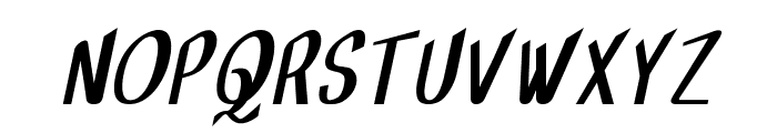 Flush-BoldItalic Font UPPERCASE